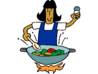 Sticker Custom Preview Image #061231 Food Drink Cartoons Woman Cooking2