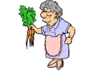 Sticker Custom Preview Image #061235 Food Drink Cartoons Womanwith Carrots