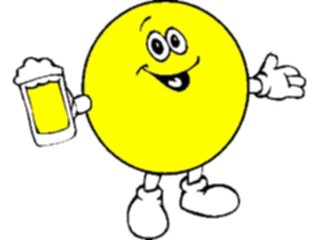 Sticker Custom Preview Image #061240 Food Drink Cartoons Yellow Dotwith Beer