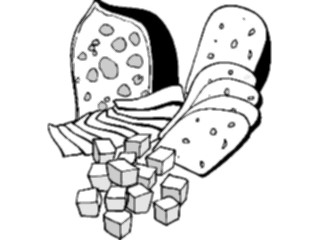 Sticker Custom Preview Image #061295 Food Drink Dairy Cheese Assorted2