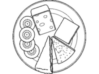 Sticker Custom Preview Image #061302 Food Drink Dairy Cheese Crackers2