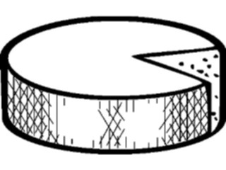 Sticker Custom Preview Image #061329 Food Drink Dairy Cheese Wheel01