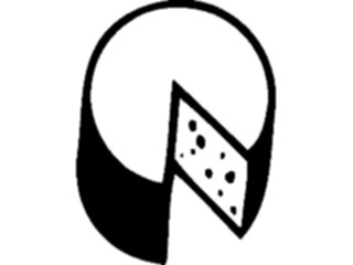 Sticker Custom Preview Image #061332 Food Drink Dairy Cheese Wheel04