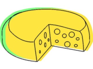 Sticker Custom Preview Image #061345 Food Drink Dairy Cheese Wheel17