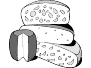 Sticker Custom Preview Image #061347 Food Drink Dairy Cheese Wheels2