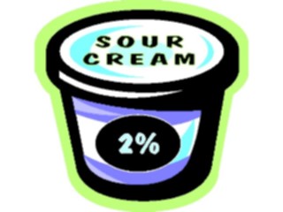 Sticker Custom Preview Image #061415 Food Drink Dairy Sour Cream1