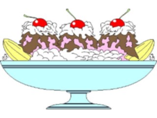 Sticker Custom Preview Image #061433 Food Drink Desserts Banana Split01