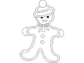 Sticker Custom Preview Image #061579 Food Drink Desserts Ginger Bread Boy01