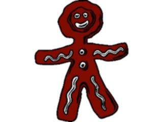 Sticker Custom Preview Image #061582 Food Drink Desserts Ginger Bread Boy04