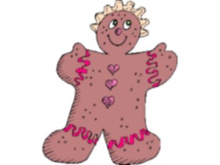 Sticker Custom Preview Image #061585 Food Drink Desserts Ginger Bread Boy07