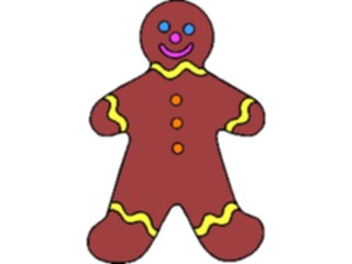 Sticker Custom Preview Image #061587 Food Drink Desserts Ginger Bread Boy09