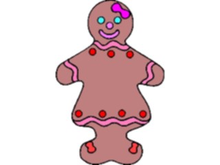 Sticker Custom Preview Image #061594 Food Drink Desserts Ginger Bread Girl5