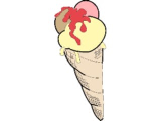 Sticker Custom Preview Image #061615 Food Drink Desserts Ice Cream Cone04