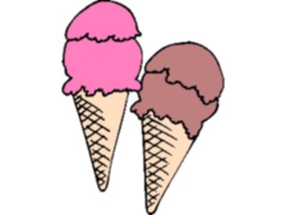 Sticker Custom Preview Image #061673 Food Drink Desserts Ice Cream Cones1