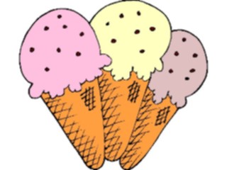 Sticker Custom Preview Image #061674 Food Drink Desserts Ice Cream Cones2