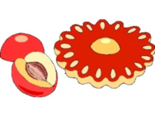 Sticker Custom Preview Image #061742 Food Drink Desserts Pastry Peach
