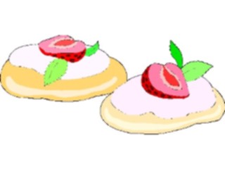 Sticker Custom Preview Image #061743 Food Drink Desserts Pastry Strawberry