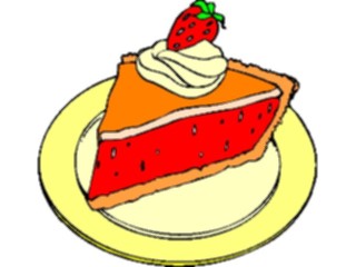 Sticker Custom Preview Image #061780 Food Drink Desserts Pie Slice Strawberry