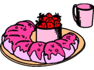 Sticker Custom Preview Image #061802 Food Drink Desserts Strawberry Dessert