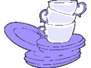 Sticker Custom Preview Image #061888 Food Drink Dinner Service Cups Saucers