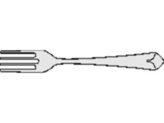 Sticker Custom Preview Image #061898 Food Drink Dinner Service Fork06