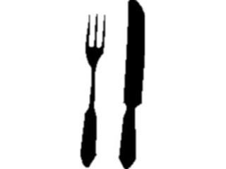 Sticker Custom Preview Image #061914 Food Drink Dinner Service Fork Knife1
