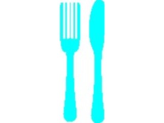 Sticker Custom Preview Image #061915 Food Drink Dinner Service Fork Knife2