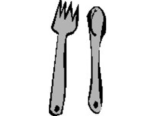 Sticker Custom Preview Image #061919 Food Drink Dinner Service Fork Spoon1