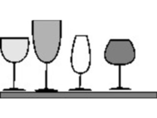 Sticker Custom Preview Image #061993 Food Drink Dinner Service Glasses1