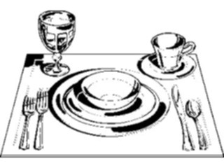 Sticker Custom Preview Image #062083 Food Drink Dinner Service Place Setting06
