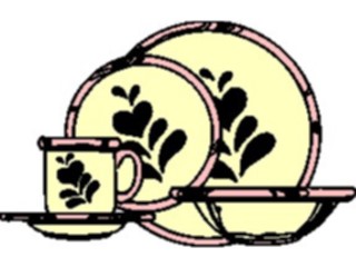 Sticker Custom Preview Image #062107 Food Drink Dinner Service Place Setting30