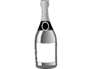 Sticker Custom Preview Image #062341 Food Drink Drinks Alcoholic Champagne Bottle02