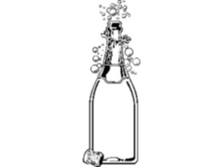 Sticker Custom Preview Image #062343 Food Drink Drinks Alcoholic Champagne Bottle04