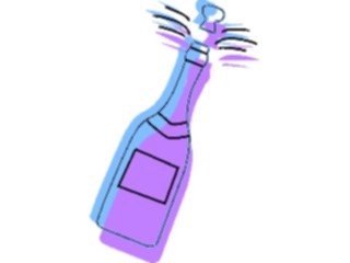Sticker Custom Preview Image #062350 Food Drink Drinks Alcoholic Champagne Bottle11
