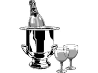 Sticker Custom Preview Image #062351 Food Drink Drinks Alcoholic Champagne Bucket1