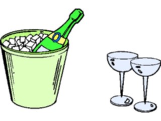 Sticker Custom Preview Image #062354 Food Drink Drinks Alcoholic Champagne Bucket4