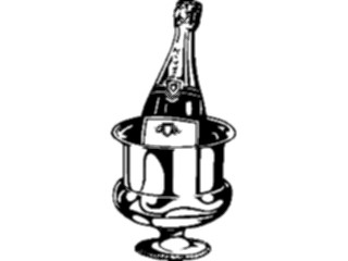 Sticker Custom Preview Image #062355 Food Drink Drinks Alcoholic Champagne Bucket5