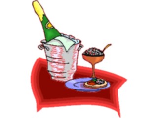 Sticker Custom Preview Image #062360 Food Drink Drinks Alcoholic Champagne Caviar