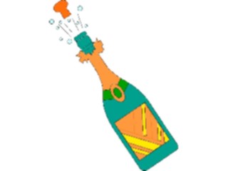 Sticker Custom Preview Image #062364 Food Drink Drinks Alcoholic Champagne Exploding3