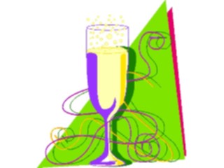 Sticker Custom Preview Image #062372 Food Drink Drinks Alcoholic Champagne Glass01