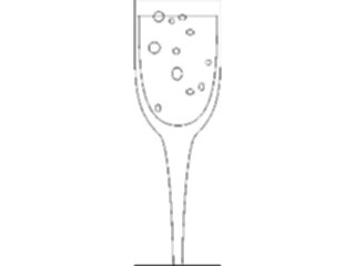 Sticker Custom Preview Image #062374 Food Drink Drinks Alcoholic Champagne Glass03