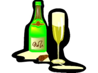 Sticker Custom Preview Image #062381 Food Drink Drinks Alcoholic Champagne Glass1