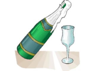 Sticker Custom Preview Image #062388 Food Drink Drinks Alcoholic Champagne Glass3