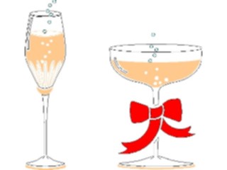 Sticker Custom Preview Image #062389 Food Drink Drinks Alcoholic Champagne Glasses1