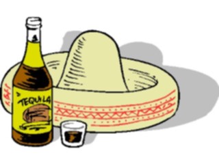 Sticker Custom Preview Image #062478 Food Drink Drinks Alcoholic Tequila Hat