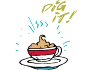 Sticker Custom Preview Image #062615 Food Drink Drinks Non Alcoholic Cappuccino Dig It