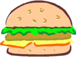 Sticker Custom Preview Image #063063 Food Drink Fast Food Cheeseburger03