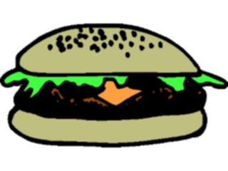 Sticker Custom Preview Image #063065 Food Drink Fast Food Cheeseburger05