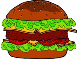 Sticker Custom Preview Image #063067 Food Drink Fast Food Cheeseburger07