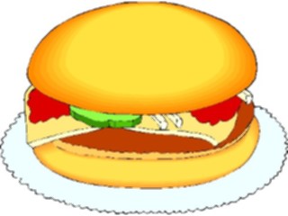 Sticker Custom Preview Image #063069 Food Drink Fast Food Cheeseburger09